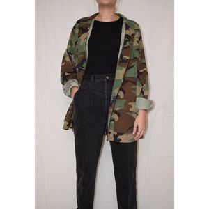 Oversized Camo Army Utility Jacket